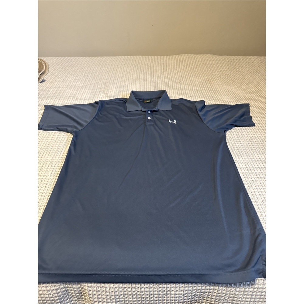 Under Armour Men's Golf Polo Shirt Short Sleeve Performance‎ Charcoal Gray Large